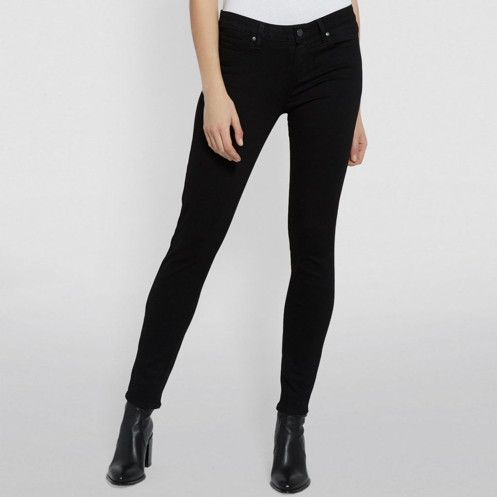 Paige Verdugo Ultra Skinny Black Jeans, Sz 27